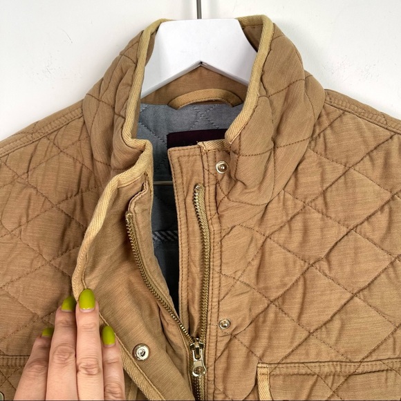 Johnston & Murphy tan quilted zip up jacket size medium - Picture 2 of 6
